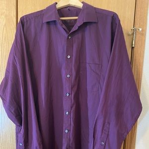 Men’s Geoffrey Beene 19 37/38 Tall Plum Dress Shirt